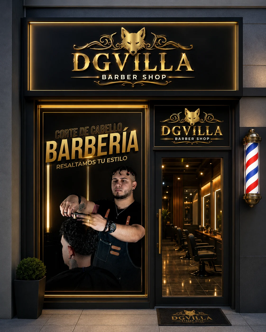 Fachada DGVILLA Barber Shop
